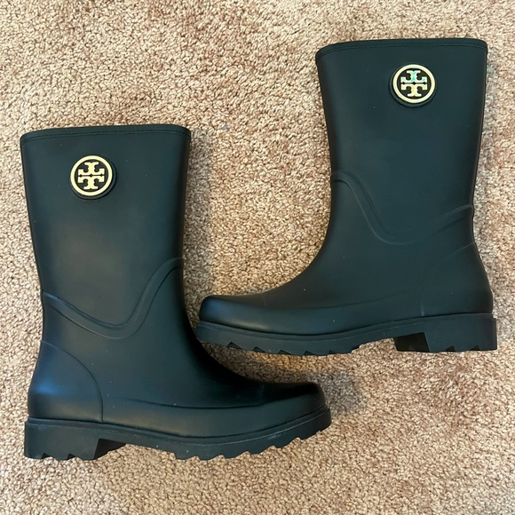 Tory Burch Shoes - Tory Burch black rain boots worn once size 9